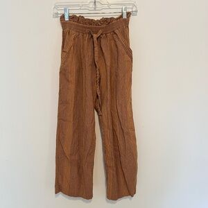Sienna Sky Paper Bag Waist Cropped Boho Pants